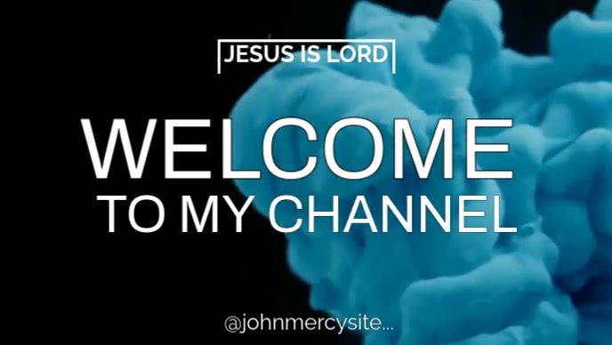 Aqua Illustrative Welcome To My Channel  Youtube Thumbnail template