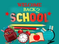 Aqua Joyful Back To School Yard Sign template
