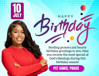 Aqua Joyful Birthday  Flyer (us Letter) template