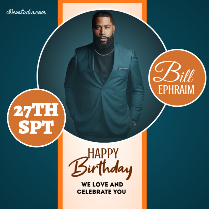 Aqua Joyful Bold Birthday Logo Template | PosterMyWall