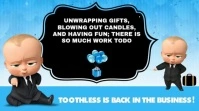 Aqua Joyful  Boss Baby Birthday Design Digita Digital Display (16:9) template