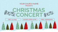 Aqua Joyful Christmas Concert Digital Display (16:9) template