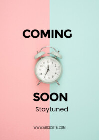 Aqua Joyful Coming Soon A2 template