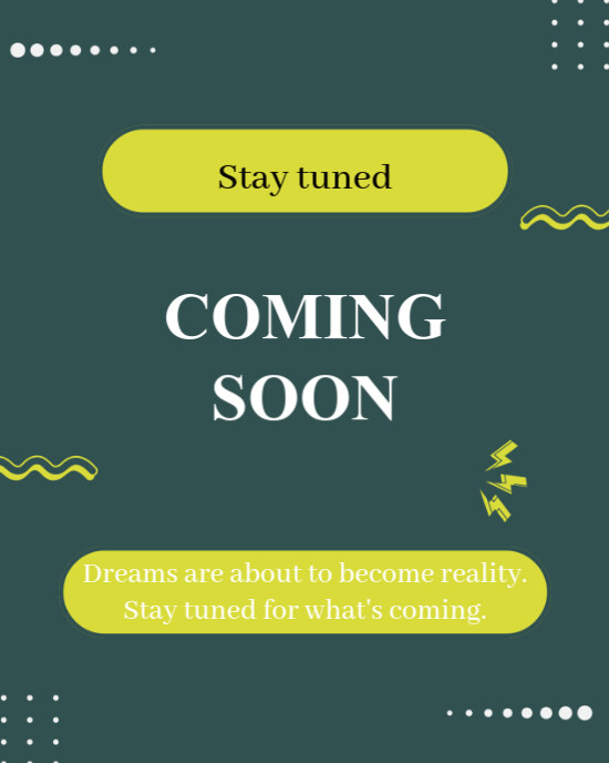 Aqua Joyful Coming Soon  Instagram Portrait template
