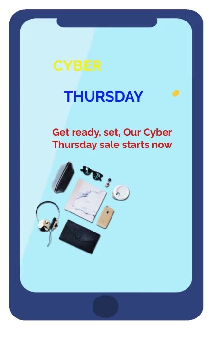 Cyber Thursday Copy of Aqua Joyful Cyber Thursday Poster | PosterMyWall