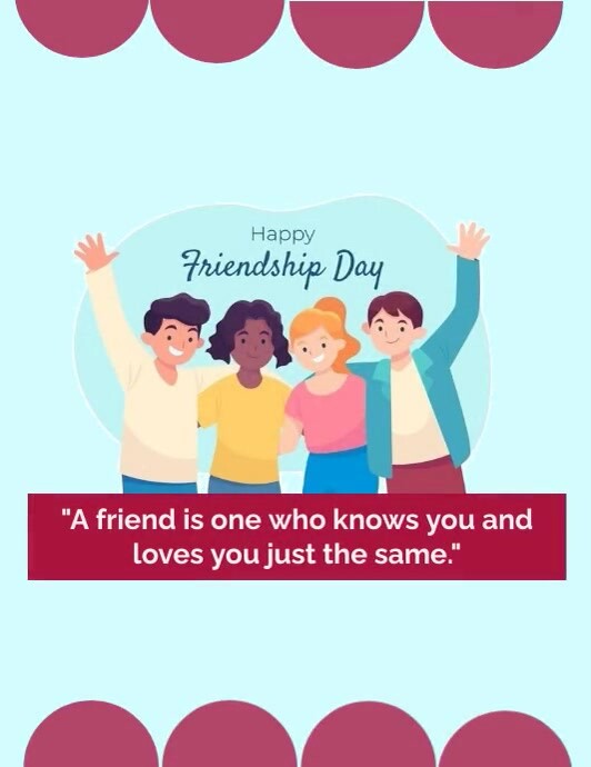 Aqua Joyful Friendship Day Quotes  Flyer (us template