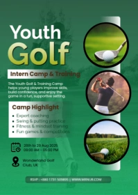 Aqua Joyful Golf In The Lessons A6 template