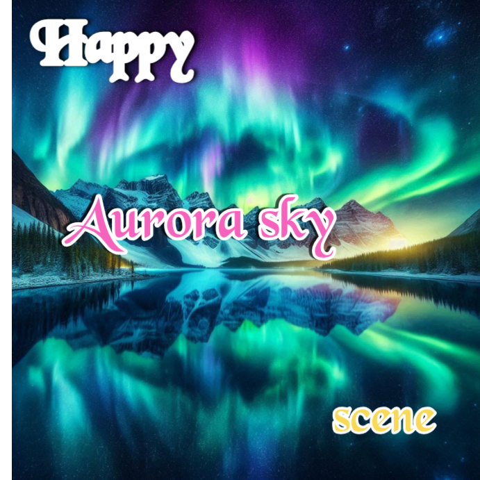 Plantilla de Aqua Joyful Happy Aurora Sky Scene Instagram Post ...