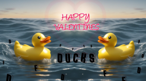 Aqua Joyful Happy Valentines Marketing Poster Ad Presentation (16:9) template