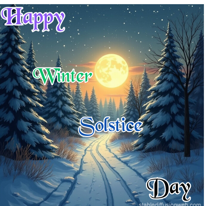 Aqua Joyful Happy Winter Solstice Day Instagram Post Template ...