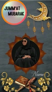 Aqua Joyful Juma'at Mubarak Poster  Instagram Reel Instagram-Reel template