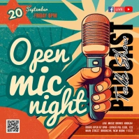 Aqua Joyful Karaoke Podcast Instagram Post template