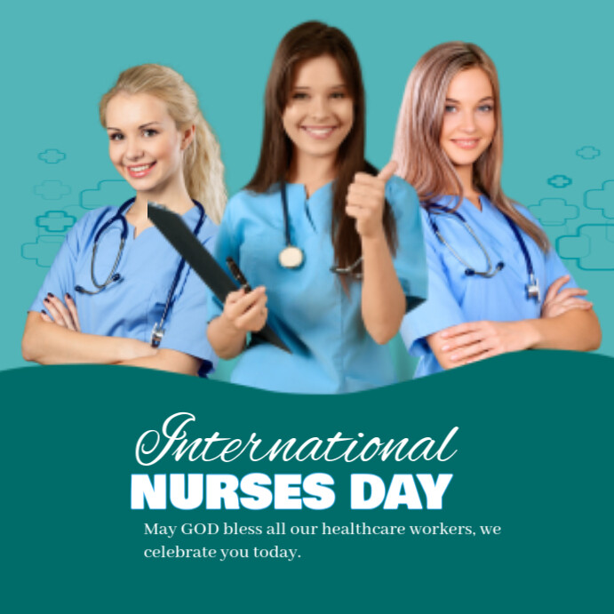 Copy of Aqua Joyful Nurse Day Instagram Post | PosterMyWall