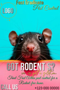 Aqua Joyful Rat Expellent Pinterest Graphic template