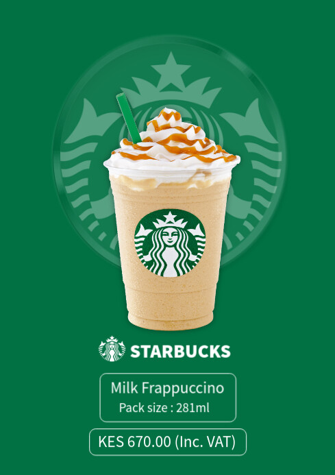 Aqua Joyful Starbucks Drink A3 template