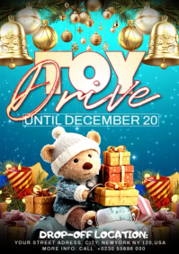Aqua Joyful Toy Drive A1 template