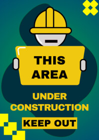 Aqua Joyful Under Construction A3 template