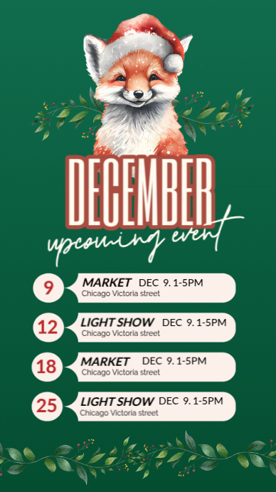 December Event Schedule Template | PosterMyWall