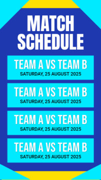 Aqua List-based Match Schedule Instagram Story template