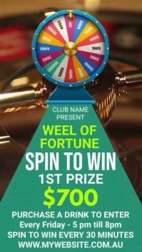 Aqua List-based Spin To Win  Instagram Story template