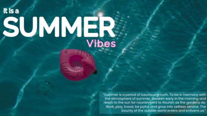 Aqua Maksimalis Its A Summer Time Vacation Vibes Tampilan Digital (16:9) template
