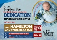Aqua Maximalist Baby Dedication & Thanksgiving Service Invitation  A2 template