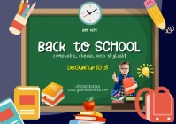 Aqua Maximalist Back To School  A1 template