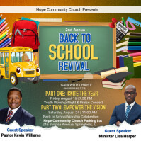 Aqua Maximalist Back To School Revival Instagram Post Iphosti le-Instagram template