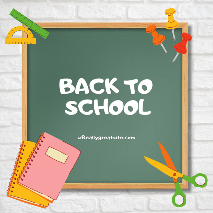 Aqua Maximalist Back To School Template Instagram Post
