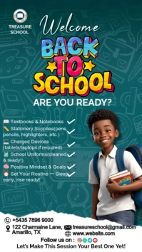 Aqua Maximalist Back To School. Are You Ready?  Instagram Story template