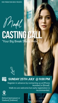 Audition Flyer, Audition Poster, Audition Template, Play Audition Flyer Instagram-Story