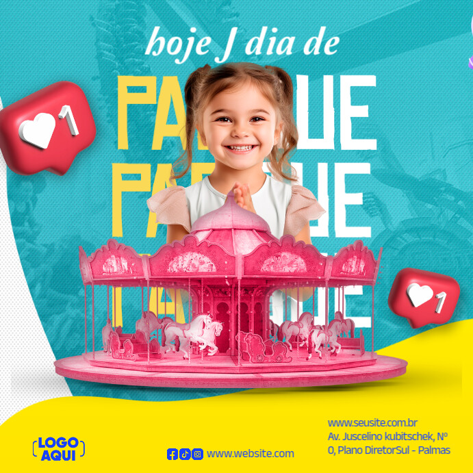 Aqua Maximalist Children's Month All Toy Line With Discounts Instagram Post template