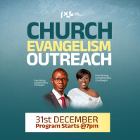 Turchese Church Evangelism Event Post Instagram Template