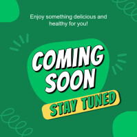 Aqua Maximalist Coming Soon Announcement Notification Posters  Instagram Post template