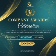 Aqua Maximalist Company Awards Celebration  Instagram Post template
