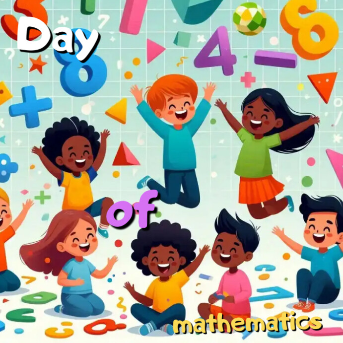 Instagram Math Aqua Maximalist Day Of Mathematics Instagram Post Template | PosterMyWall