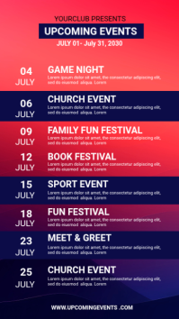 Aqua Maximalist Event Schedule Whatsapp Status template