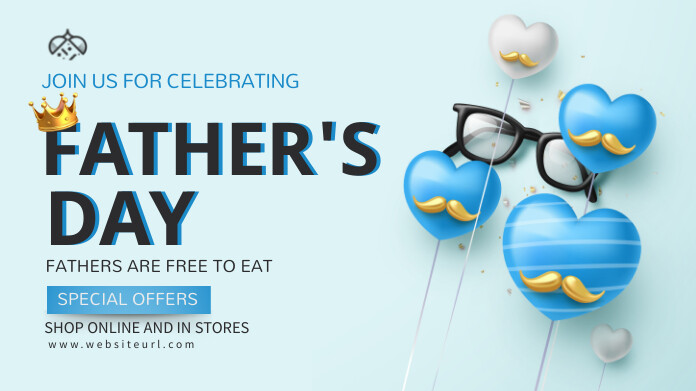 Aqua Maximalist Father's Day Twitter Post, fa Wpis na Twittera template