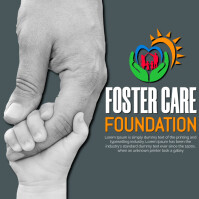 Aqua Maximalist Foster Care Family Flyer Instagram Post Instagram-opslag template