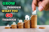 Aqua Maximalist Growth | Self Growth | Personal Development | Flag ธง template