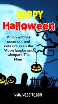 Aqua Maximalist Happy Halloween Greetings Instagram Story template