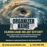 Aqua Maximalist Hurricane Instagram Post template