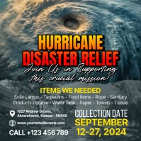 Aqua Maximalist Hurricane Instagram Post template