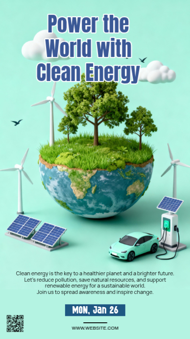 Clean Energy Awareness Template | PosterMyWall
