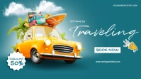 Aqua Maximalist It's Time To Traveling  Youtube Channel Cover Photo template