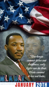 Aqua Maximalist Martin Luther King Day Digital Display (9:16) template