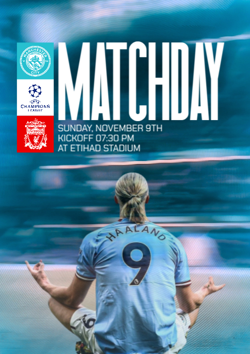 Football Match Announcement A4 Template | PosterMyWall
