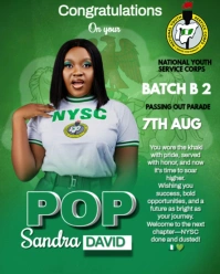 Aqua Maximalist Nysc Pop Flyer Template | Batch A Stream 2 Passing Out Parade Design Instagram Post