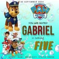 Aqua Maximalist Paw Patrol Instagram Post Wpis na Instagrama template