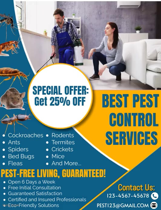 Copy of Aqua Maximalist Pest Control Services Flyer ( | PosterMyWall
